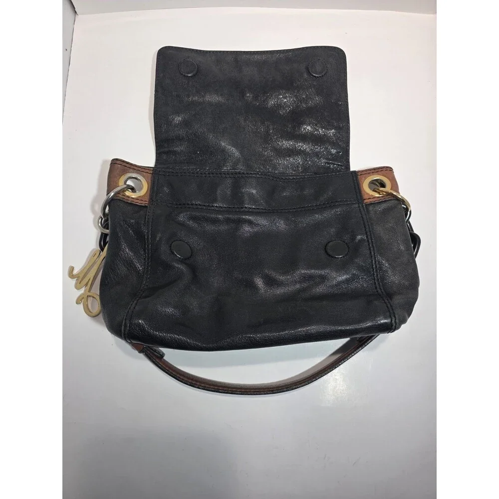 Milly Black Chain Purse with Gold Button Clasps